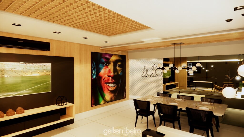 Projeto ARQUITETURA DE INTERIOR sala de estar